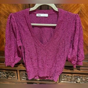 Zara Women's Knit Sparkly Top